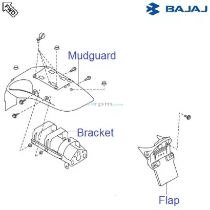 Bajaj Avenger 180 DTSi Rear Mudguard
