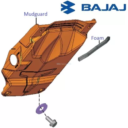 pulsar 200 ns rear mudguard price
