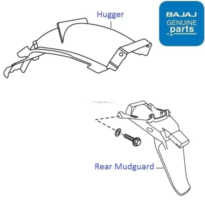 Pulsar 200 ns rear mudguard price deals