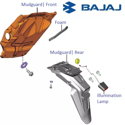 mudguard for pulsar 150
