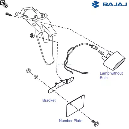 Bajaj Pulsar 150 Ug4 Dts I Rear Number Plate