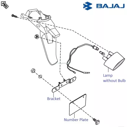 Bajaj Pulsar 220f Dtsi Rear Number Plate