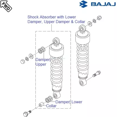 Pulsar 220 clearance rear shocker price