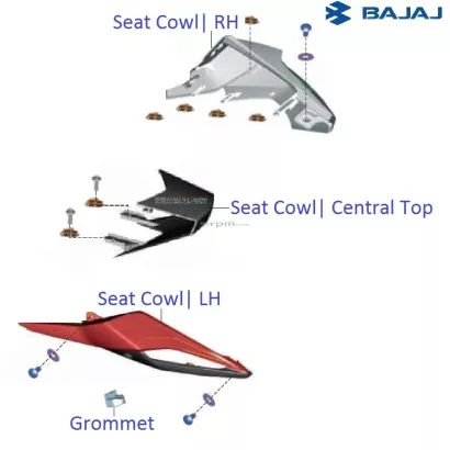 Pulsar 150 sales seat cowl price