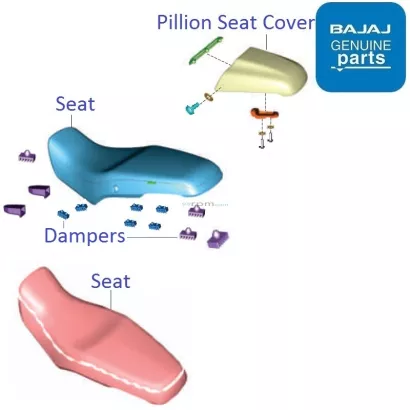 Bajaj v15 pillion seat cover deals
