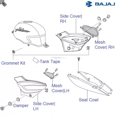 Bajaj Pulsar 150 UG4 DTS i Side Cover