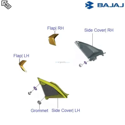 Pulsar rs 200 deals side fairing price