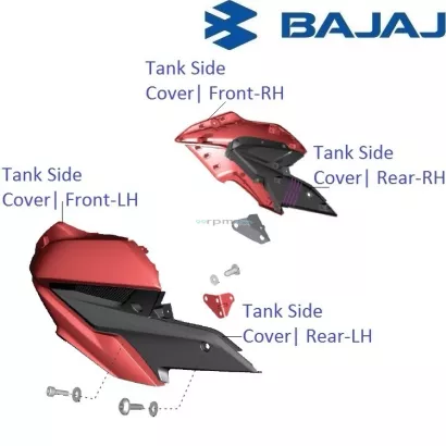 Pulsar 200 ns tank outlet side cover price
