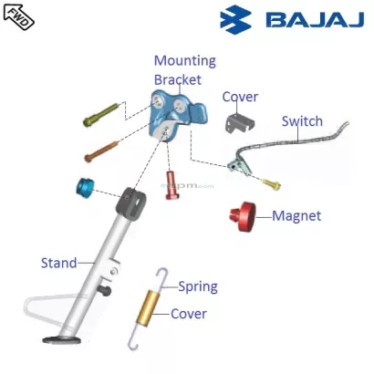 Pulsar side stand magnet price outlet