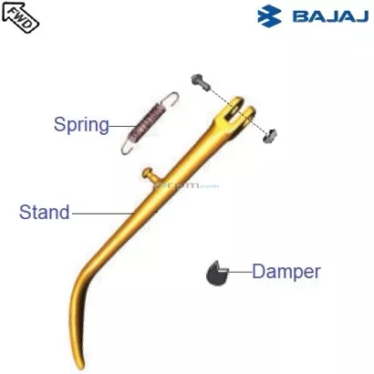 Pulsar 220 side stand top