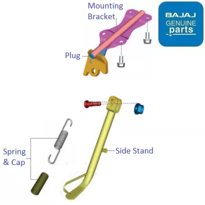 Pulsar 150 side deals stand bracket