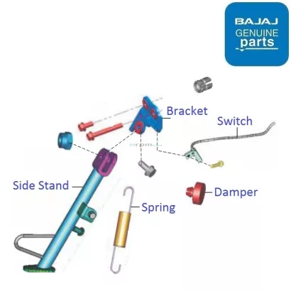 Pulsar 150 side on sale stand bracket price