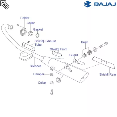 pulsar 220 silencer cover