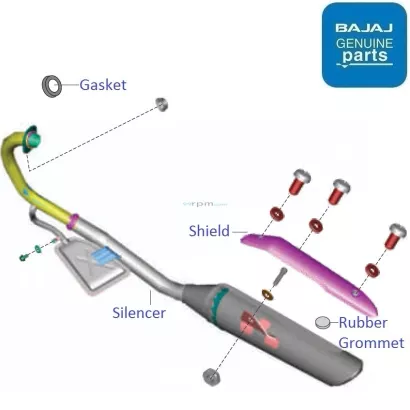 Bajaj discover 135 dtsi silencer price store