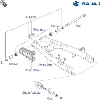 Pulsar 150 swing arm bush price on sale