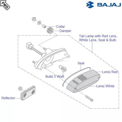 Bajaj avenger 220 tail light cover price online
