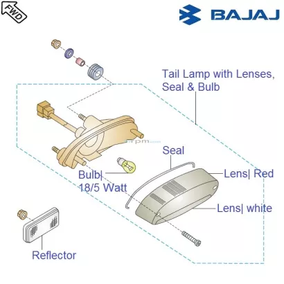 Bajaj avenger tail light cover price new arrivals