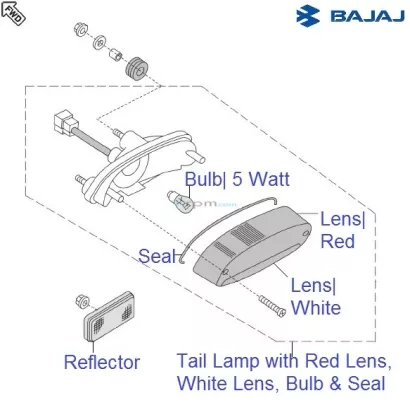 Bajaj avenger tail light cover online price