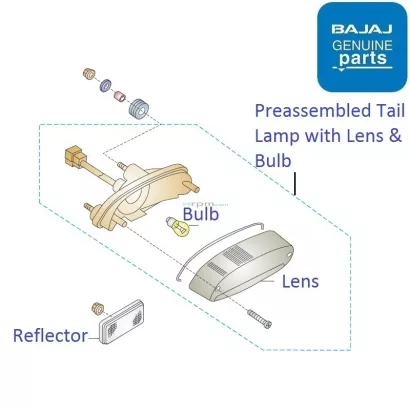 Bajaj avenger on sale tail light glass