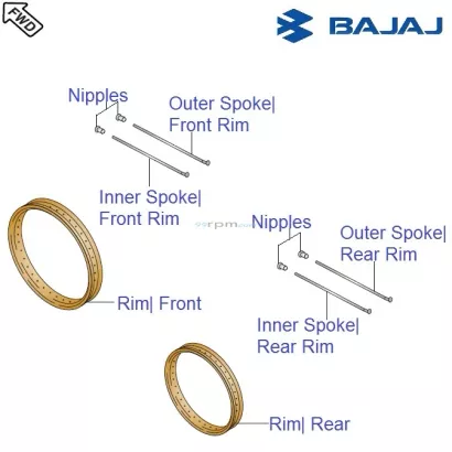 Bajaj avenger spoke wheel outlet price