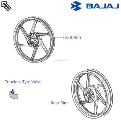 Pulsar 220 wheel shop size