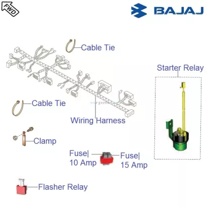 Bajaj Avenger Street 220 DTS i Wiring Relays