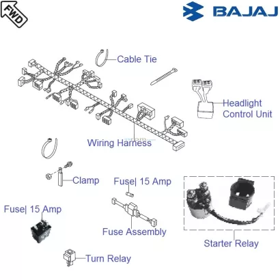 Bajaj Avenger 220 DTS-i: Wiring & Relays
