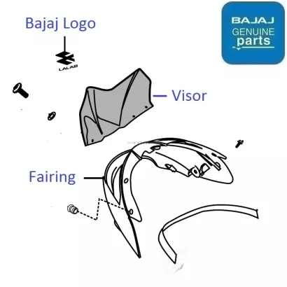 Bajaj xcd 125 store headlight visor price