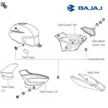 Pulsar 150 fuel tank flap cover price outlet