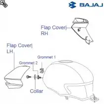 Pulsar 150 2025 tank cover price