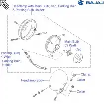 Bajaj avenger headlight sales bulb