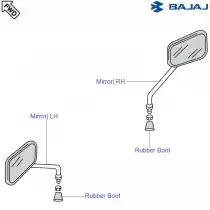 Pulsar 220 store mirror rubber